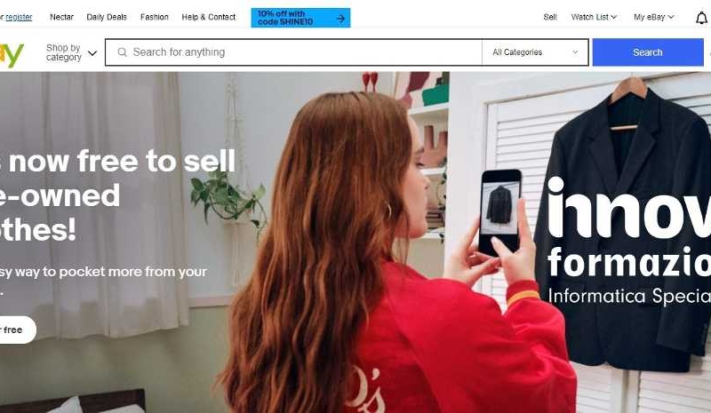 eBay UK gratis vendere vestiti usati