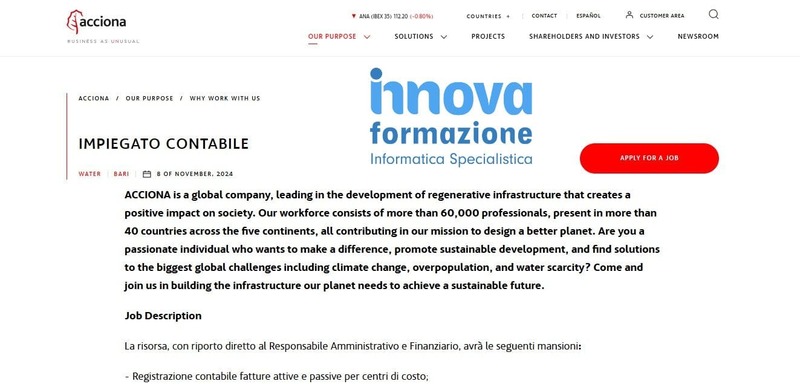 Lavoro Impiegato Contabile Bari