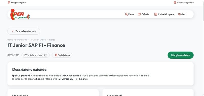 Lavoro Consulente SAP FI