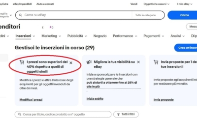 eBay Suggerimento Prezzi Vendita