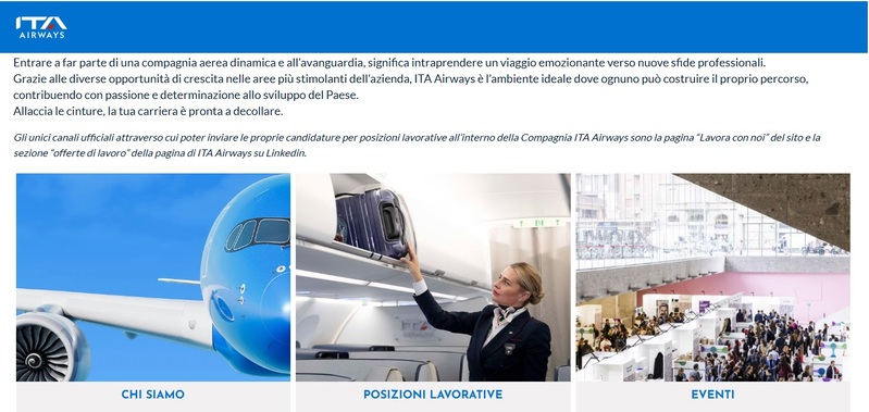 Lavoro ITA Airways Roma