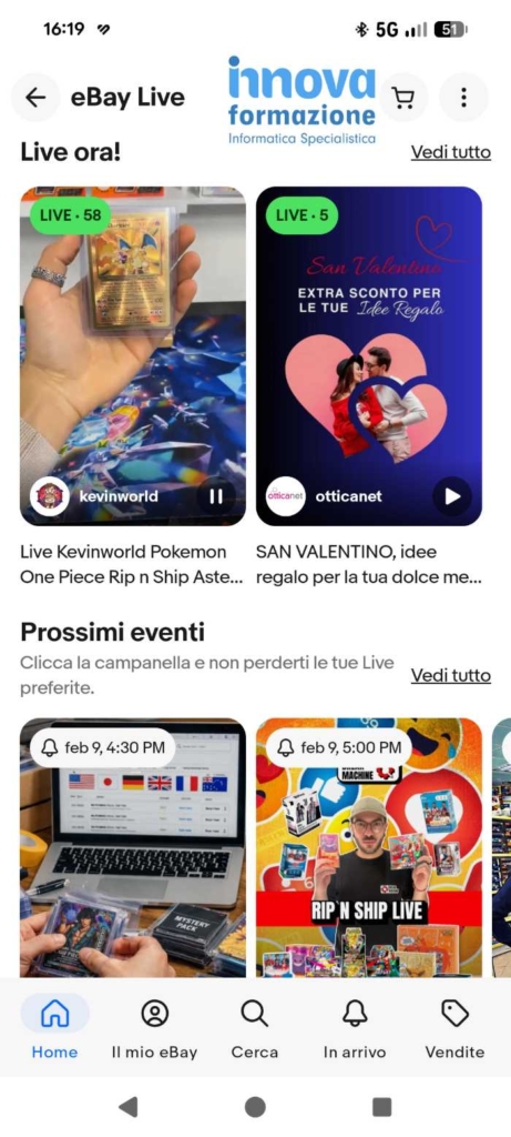 eBay Live guida per il venditore